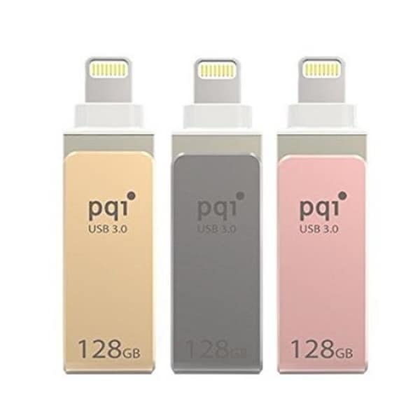 Pqi PQI 6I04-128GR3001 iConnect Mini Apple Mfi 128 GB Mobile Flash Drive with Lightning Connector for iPhones; iPads; Mac & PC USB 3.0 - Rose Gold 6I04-128GR3001 - main